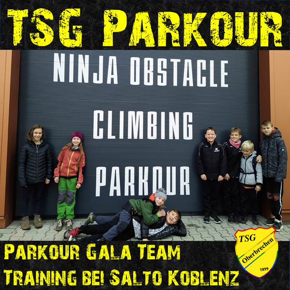 Parkour Jubiläumsgala-Team bei Salto Koblenz 2022